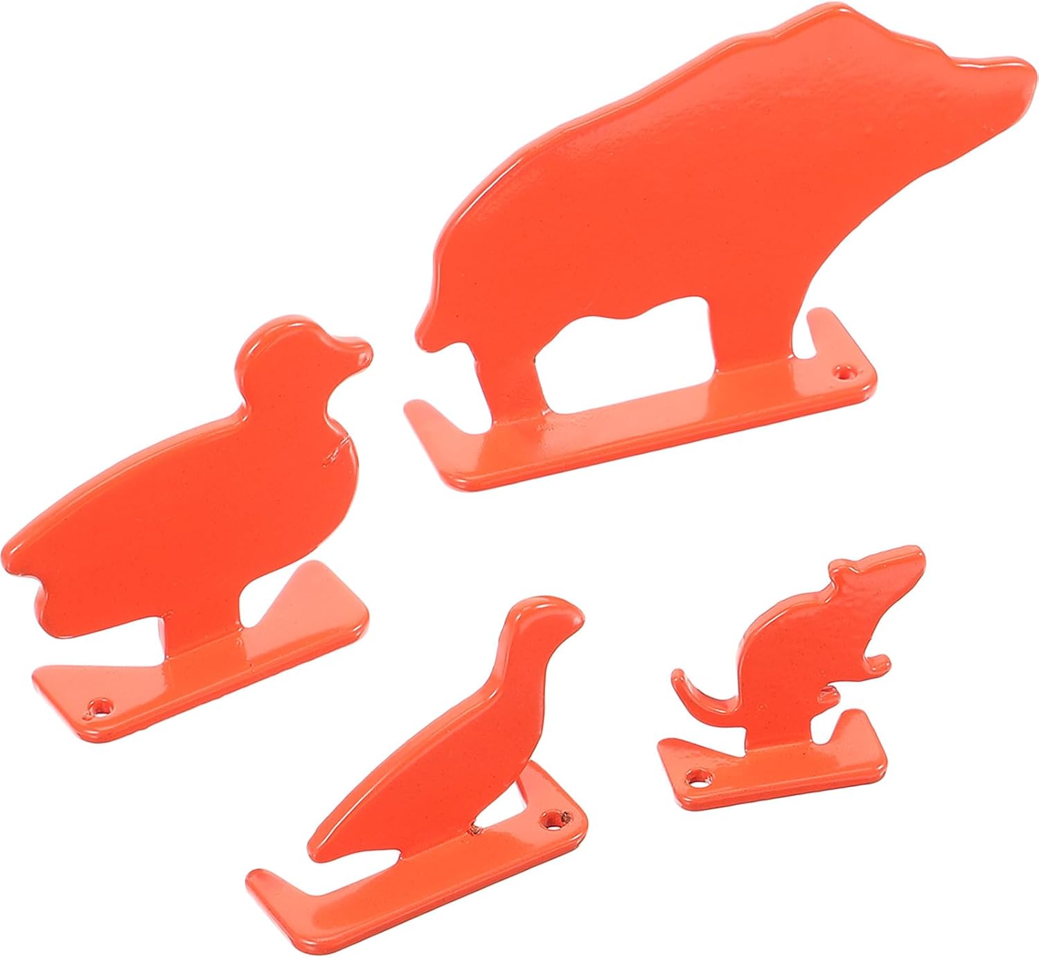 ibasenice 4pcs Small Stainless Steel Shooting Targets Set for Outdoor Practice, Compact Accurate Training Targets with Animal Design for Hunting and Archery Training