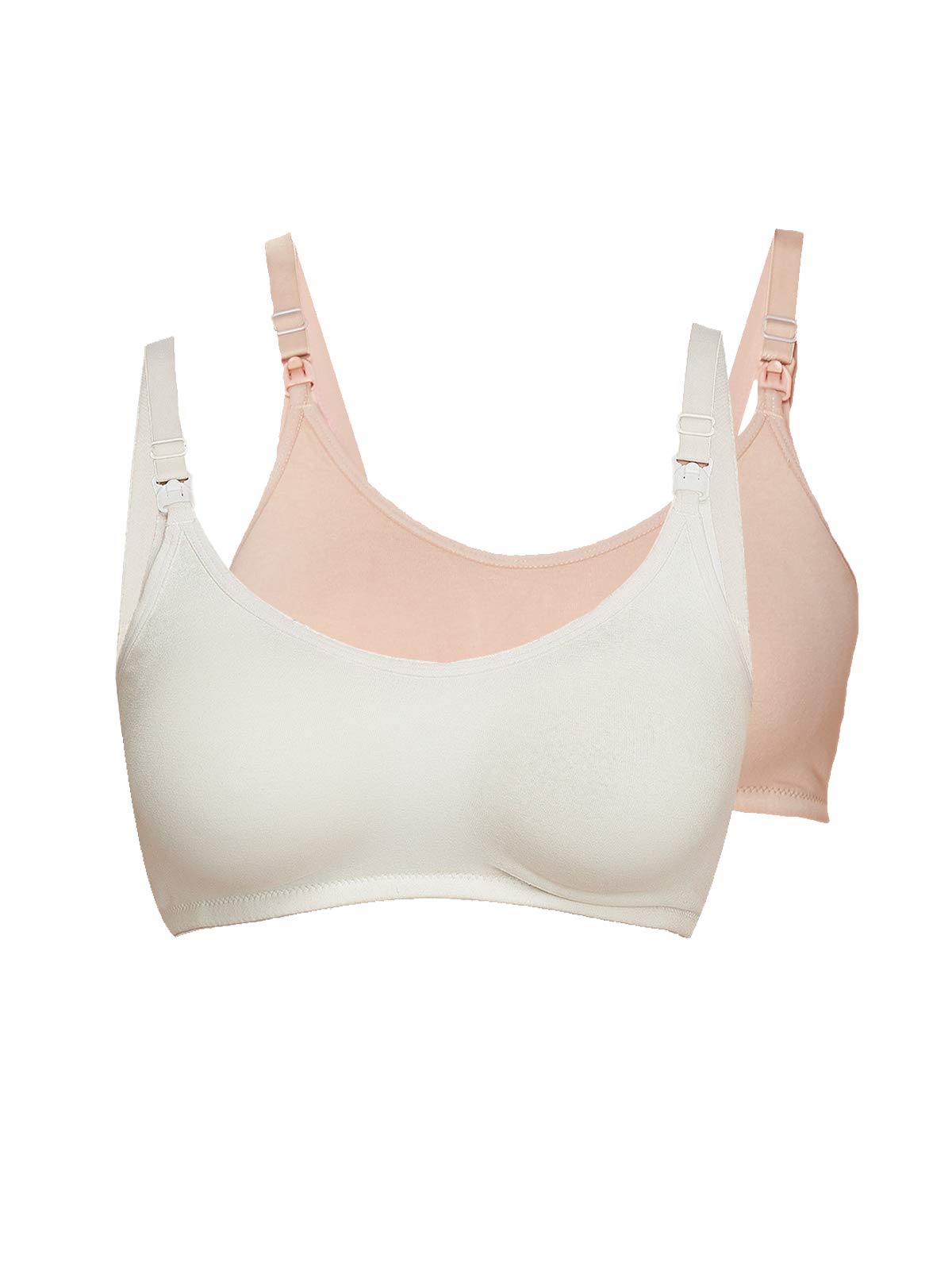 inner sense Organic Cotton Bamboo Nursing Bra for Women I Non Padded Feeding Bra with Keyhole Back and Wire Free I Maternity Innerwear with Full Coverage (Combo Pack)-picture-23