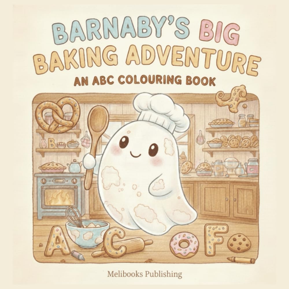 Barnaby's Big Baking Adventure: An ABC Coloring Book: Learn the Alphabet from A to Z with Hidden Objects, Yummy Food, and a Cute Ghost Chef | Fun ... Kids Ages 4-8 (Barnaby the Ghost Adventures)