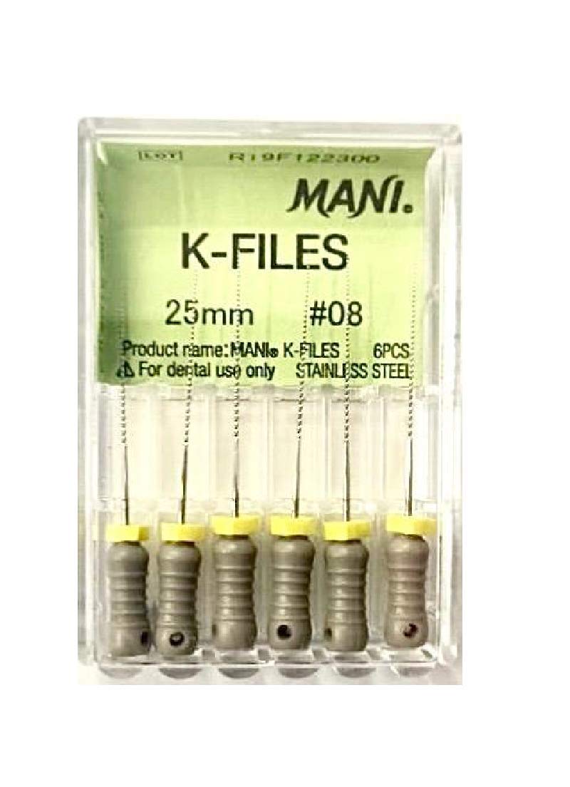 MANI K-FILES (Root Canal Files) (08, Length: 25mm)