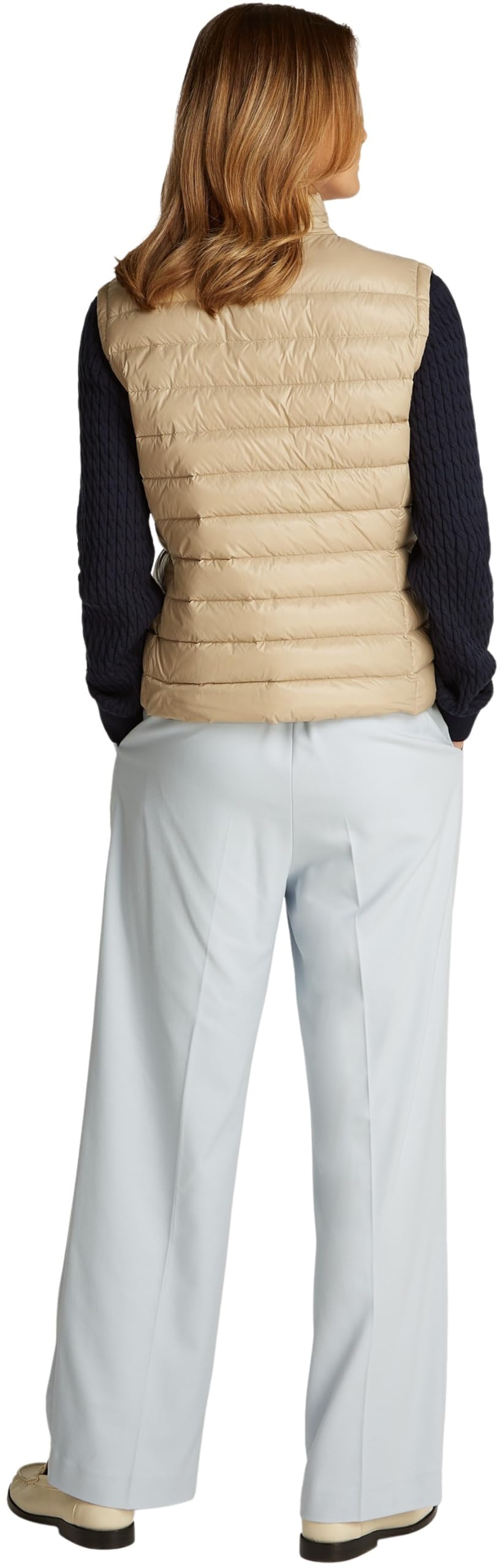 Tommy Hilfiger Women’s Mock Collar Gilet, Beige (Sandalwood), S