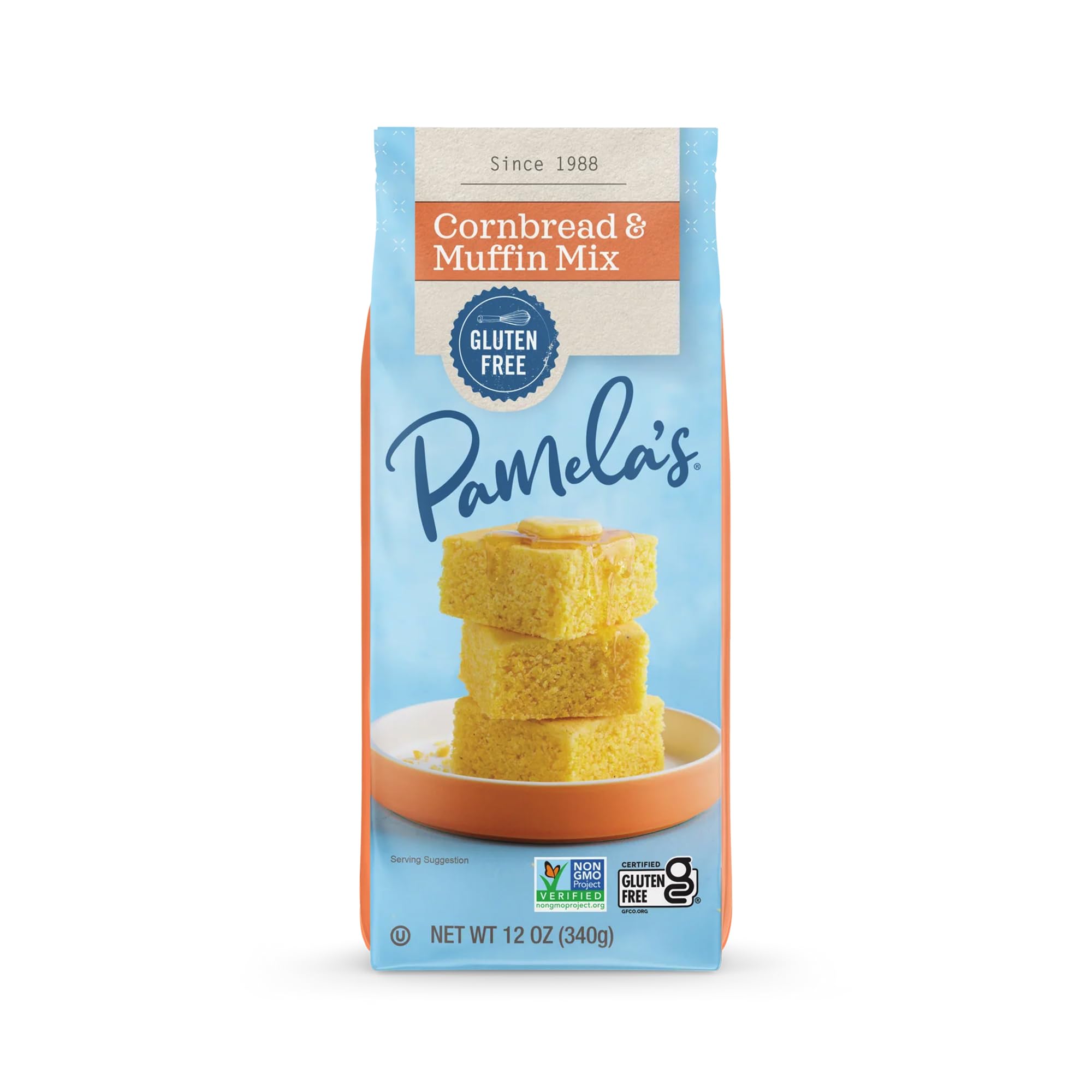 Pamela's Products Gluten Free Cornbread & Muffin Mix , 12 Ounce Bags (Pack of 6)