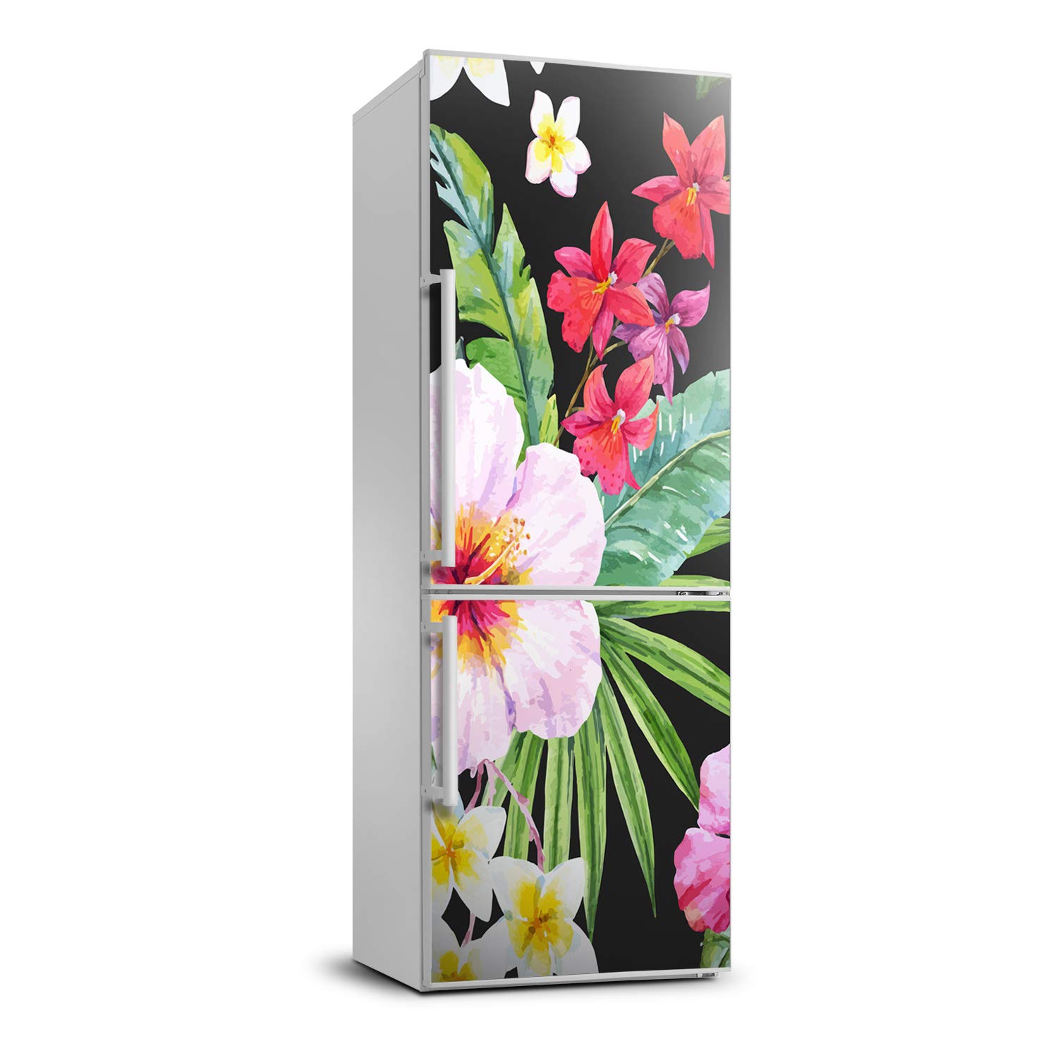 Pegatinas para refrigerador Tulup con motivos hawaianos decorativos de cocina 70x190