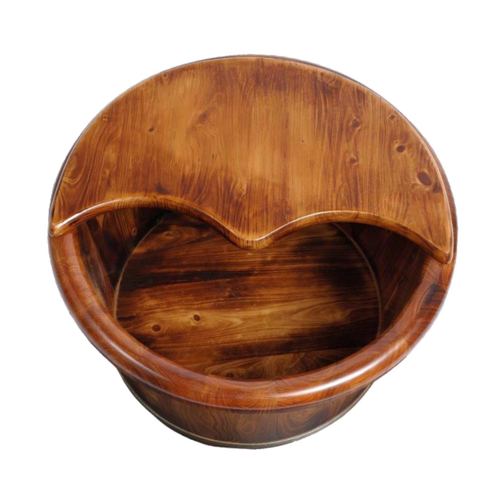 Holz-Fußbad mit Deckel, Pediküre-Wanne, tragbare Waschwanne, Fußbad, Fußwaschfass für Schlafzimmer, Heimgebrauch, Sauna (26cm Höhe)