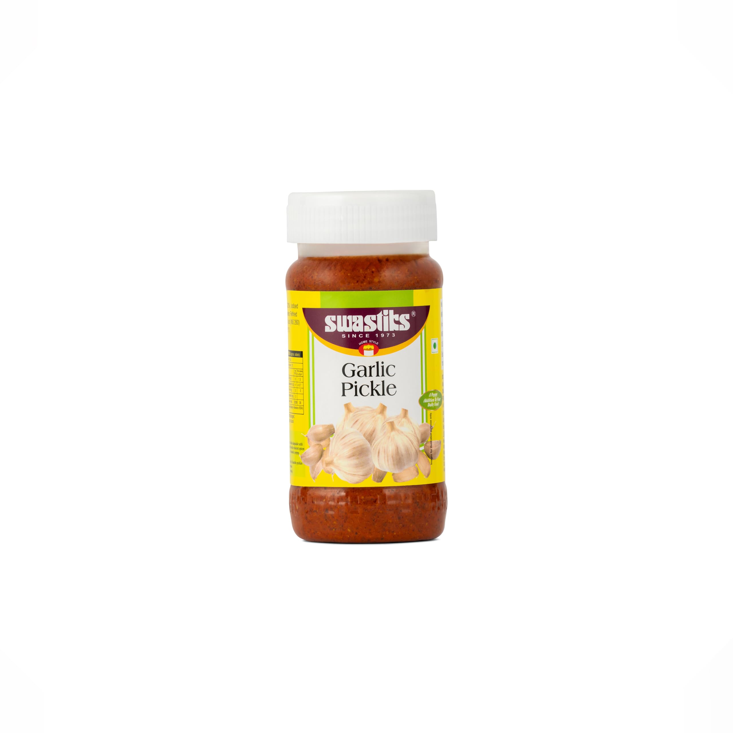 Garlic Pickle – 300g | Taste & Flavour | Made with Garlic, Iodized Salt, Mixed Spice Powder & Rice Bran Oil | Peppy Addition to Daily Meals