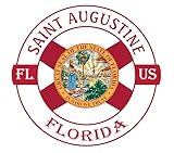 Saint Augustine Florida Sticker Decal A1179 Vinyl Countries Cities Stickers Decal for Wall, Laptop, Truck, Car Bumper Sticker 3 Inches