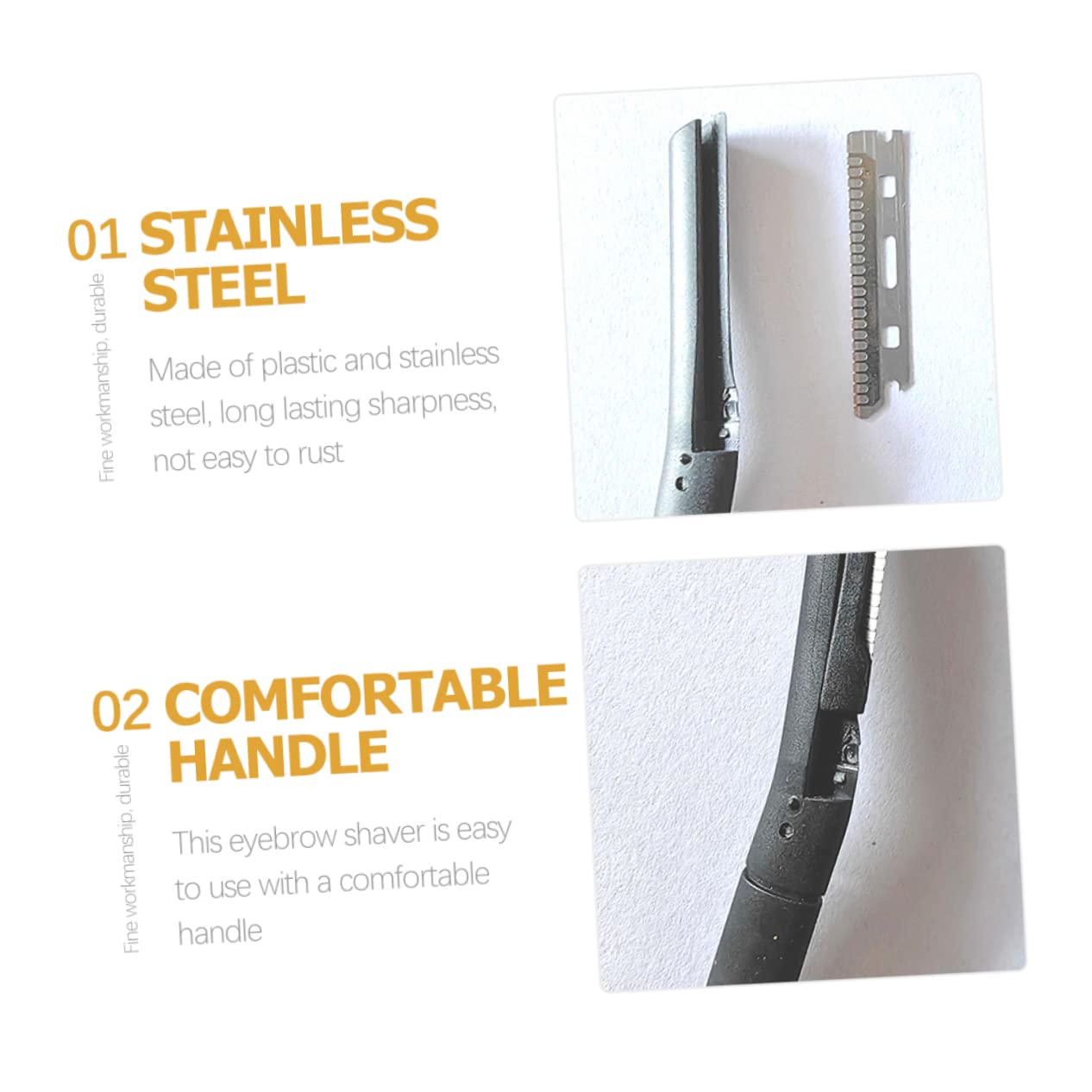 minkissy Men's Eyebrow Razor Kit Portable Eyebrow Trimmer Storage Case Replacement Blades Shaver for Face Hair Precision Grooming Tool for Professional and Home Use