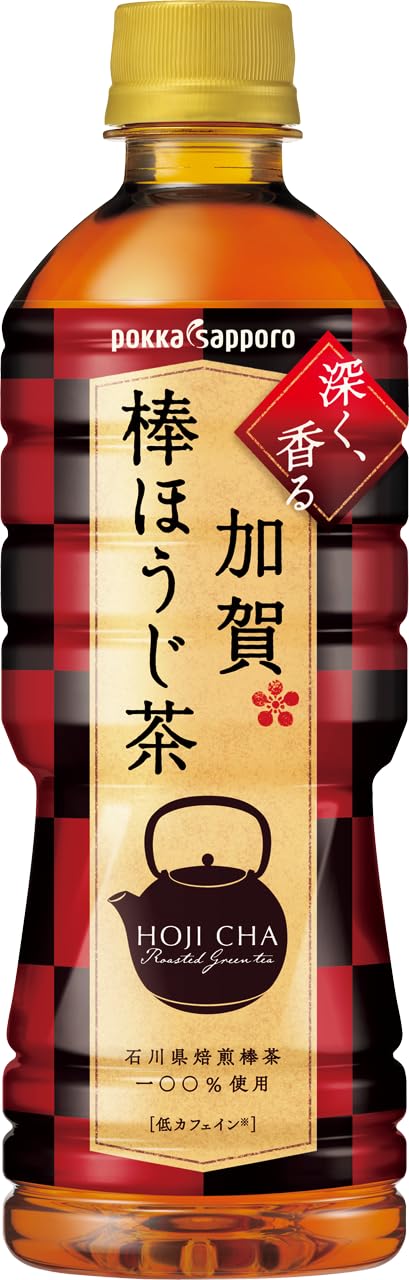 棒ほうじ茶 ポッカサッポロ 加賀棒ほうじ茶 525mlPET 24本