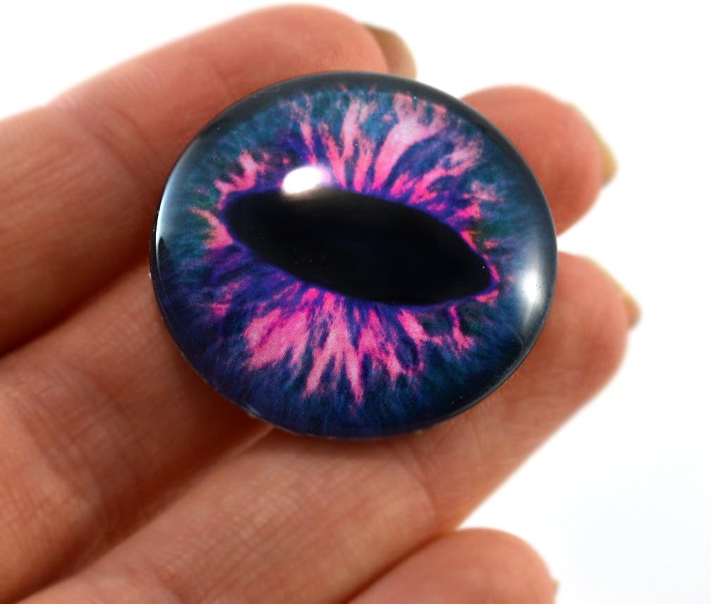 30mm Cat Dragon Eyes Wholesale Glass Eye Fantasy Cabochons for Jewelry Sculptures or Craft Making 5 Pairs Bulk Lot