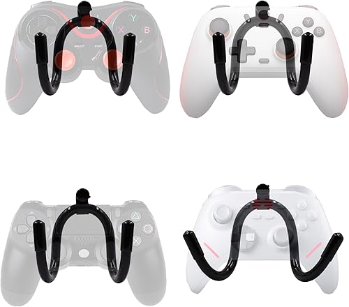 YYST - Soporte de pared para mini controlador de juegos (4/PK), no incluye controlador, cubierta de tornillo incluida