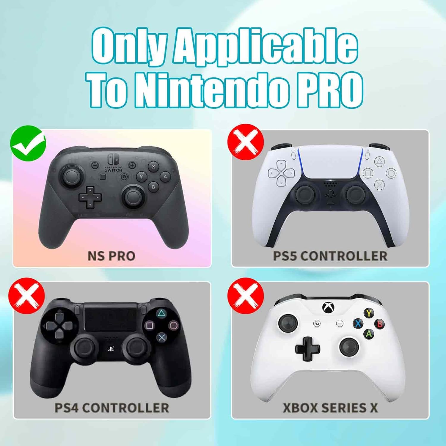 Switch Pro Controller Case - Cat Paw Silicone Skin with Thumb Grip Caps and Stickers - Cute Soft Protective Cover for Nintendo Switch Pro Gamers - Image 4