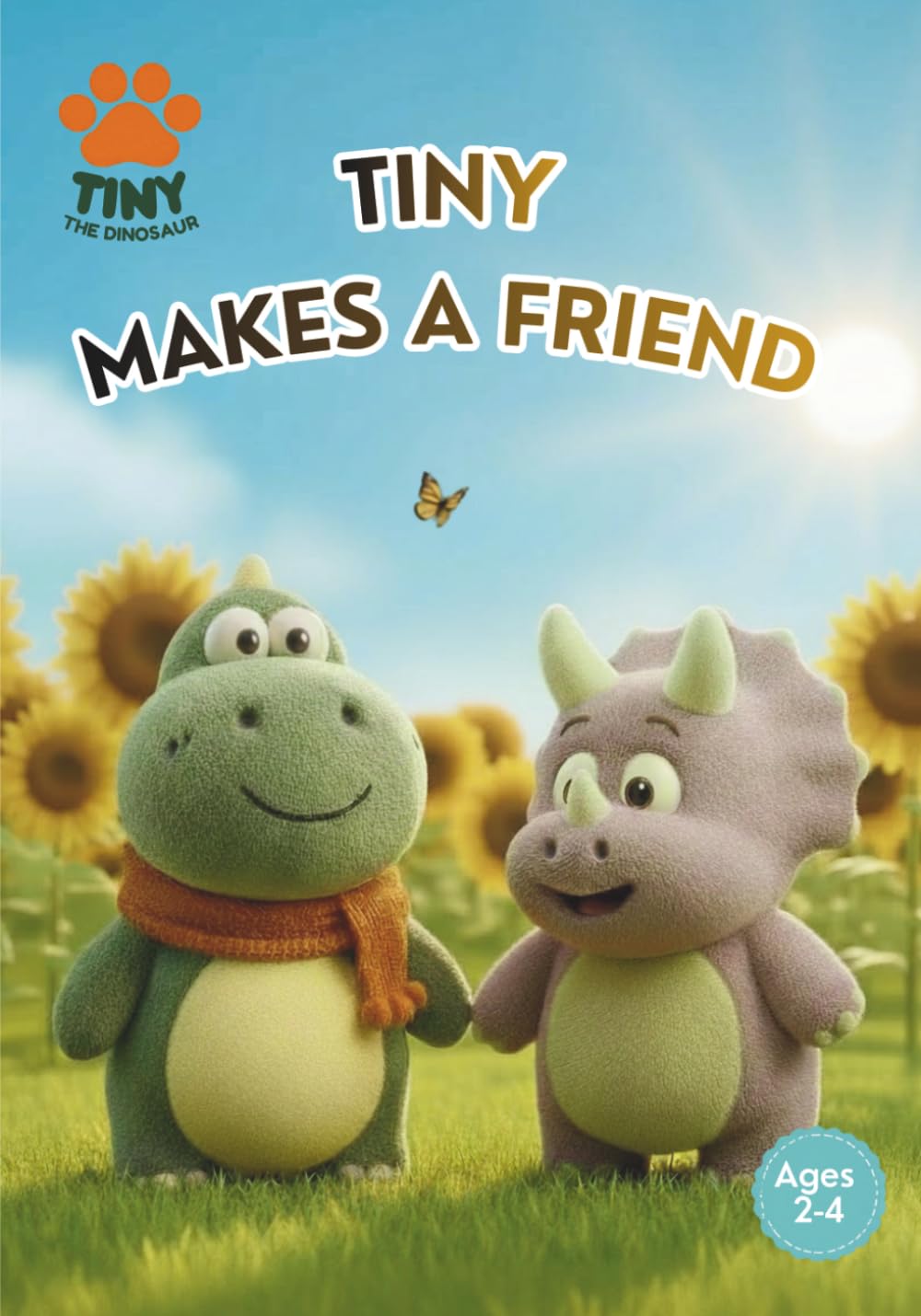 Tiny Makes a Friend: A Story About Friendship and Social Skills for Toddlers (Tiny the Dinosaur)