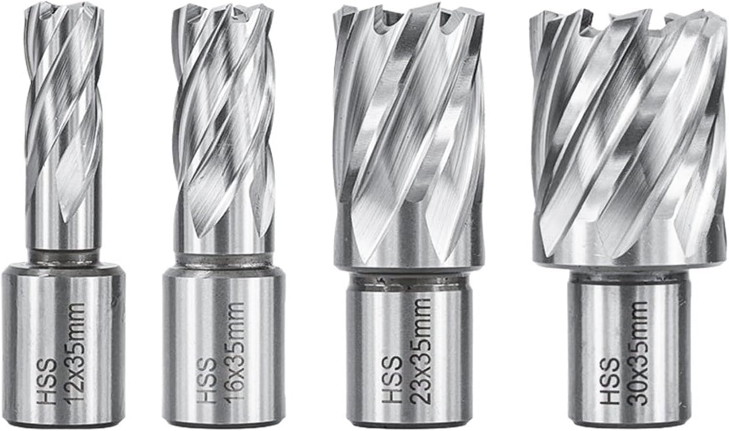 1pc HSS Hole Cutter 6-60mm Weldon Shank Hole Saw Hollow Drill Bit HSS Core Drill Bit For Metal Drilling Tools(13x35mm)