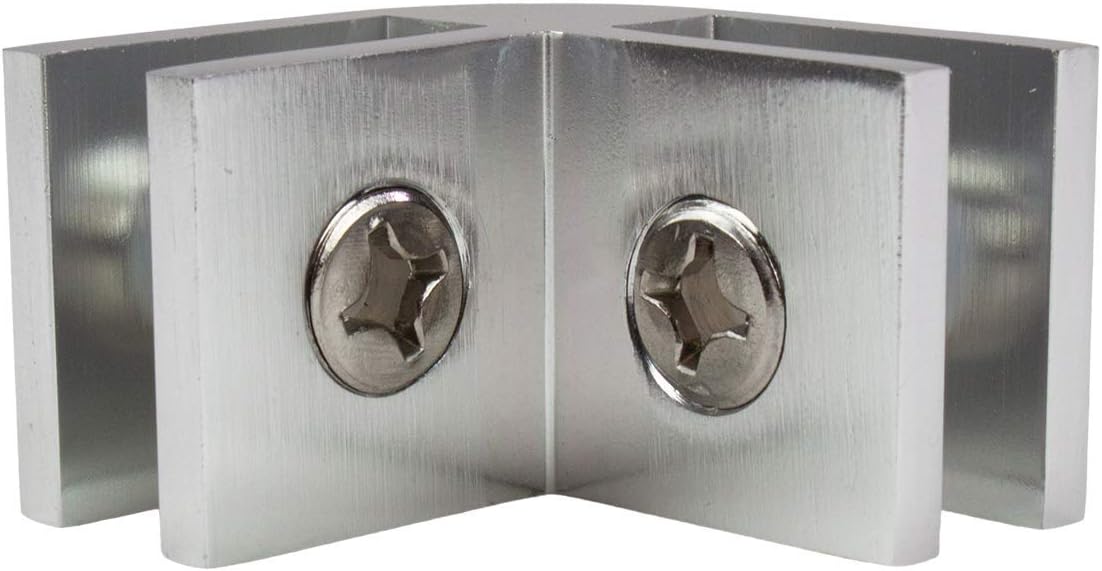 Celestial DIY Wind Guard Corner Hardware, Tempered Glass Connector Kit, 4 Corners with Rubber Feet, Aluminum, for Custom Sized Wind Guard on Outdoor Gas Fire Pits