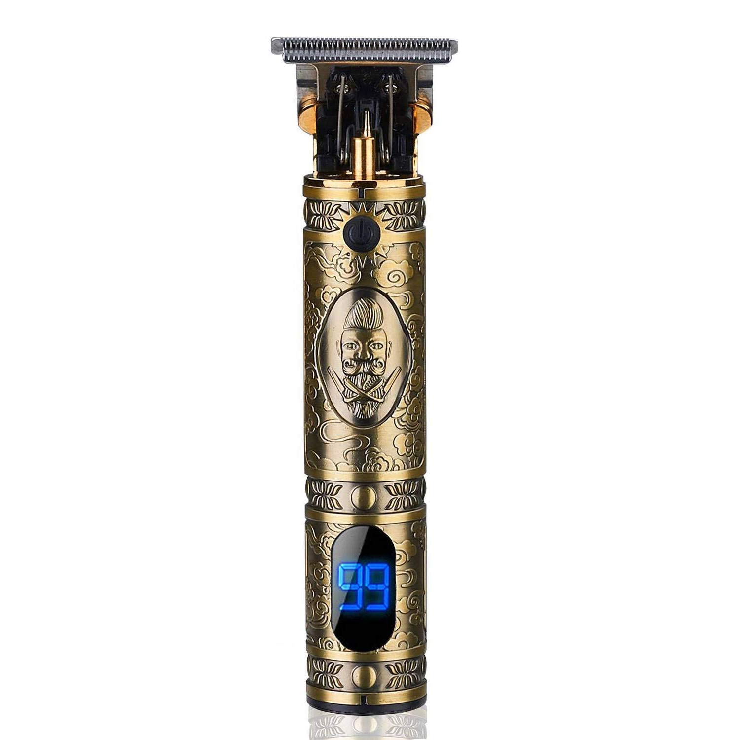 Cordless Hair Clippers, Outliner T Blade Trimmer Baldheaded Hair Clippers for Men Beard Shaver Cordless Rechargeable Clippers & Beard Trimmer LED Display