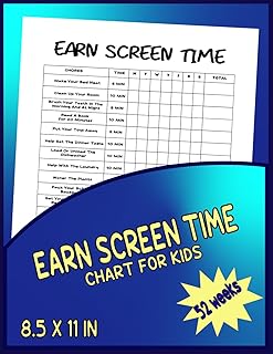 Earn Your Screen Time: A Fun Chore and Reward Chart for Kids: Motivate K...