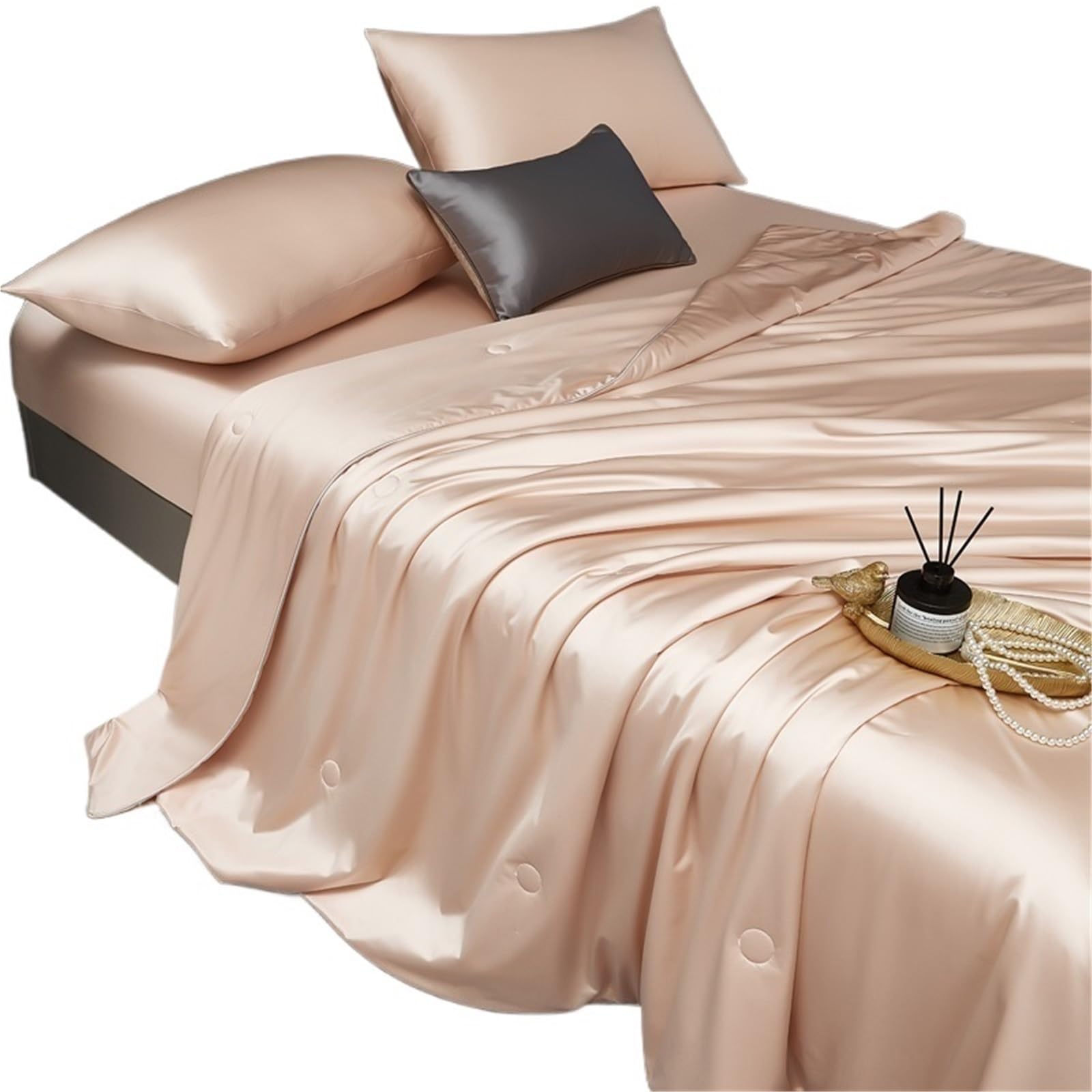 EBzvblxm Cooling Blanket for Summer, Silk Cooling Blanket Filling Smooth Summer Multicolor Multiple Sizes(Pink,200x230cm)