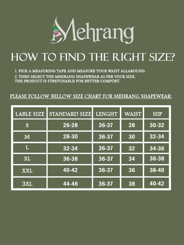 Image of Mehrang Stretchable Saree Shapewear Petticoat for Women, Cotton Blended,Petticoat,Skirts for Women,Shape Wear Dress for Saree