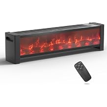 Electric Fireplace Heater, 1500W Quiet Baseboard Heater for Large Room