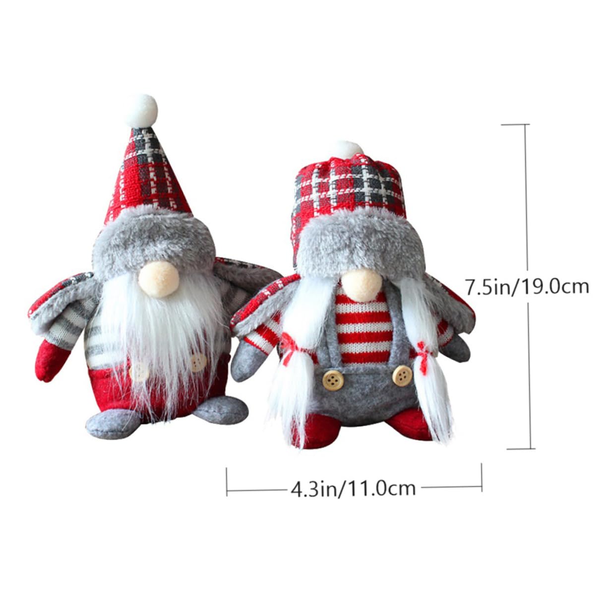 Zerodeko 3sets Puppen GNOME Dekoration Verschiedene GNOME Schmuck Für Weihnachten Parteien 2 Stücke * 3