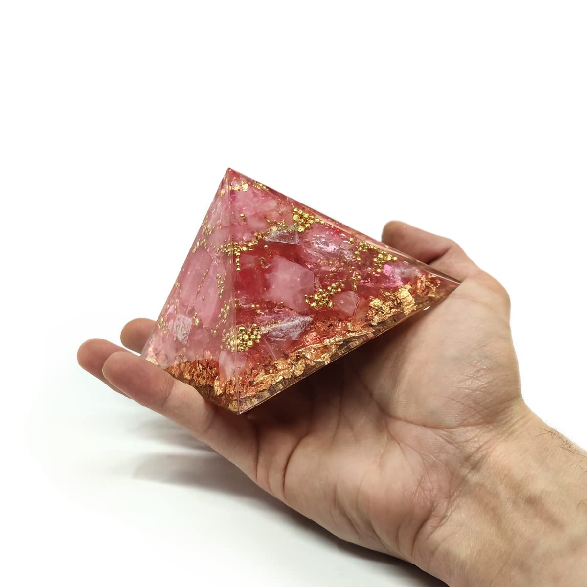 Orgonit - Piramide in Cristallo dell'Amore, Quarzo Rosa, Pietre e Cristalli