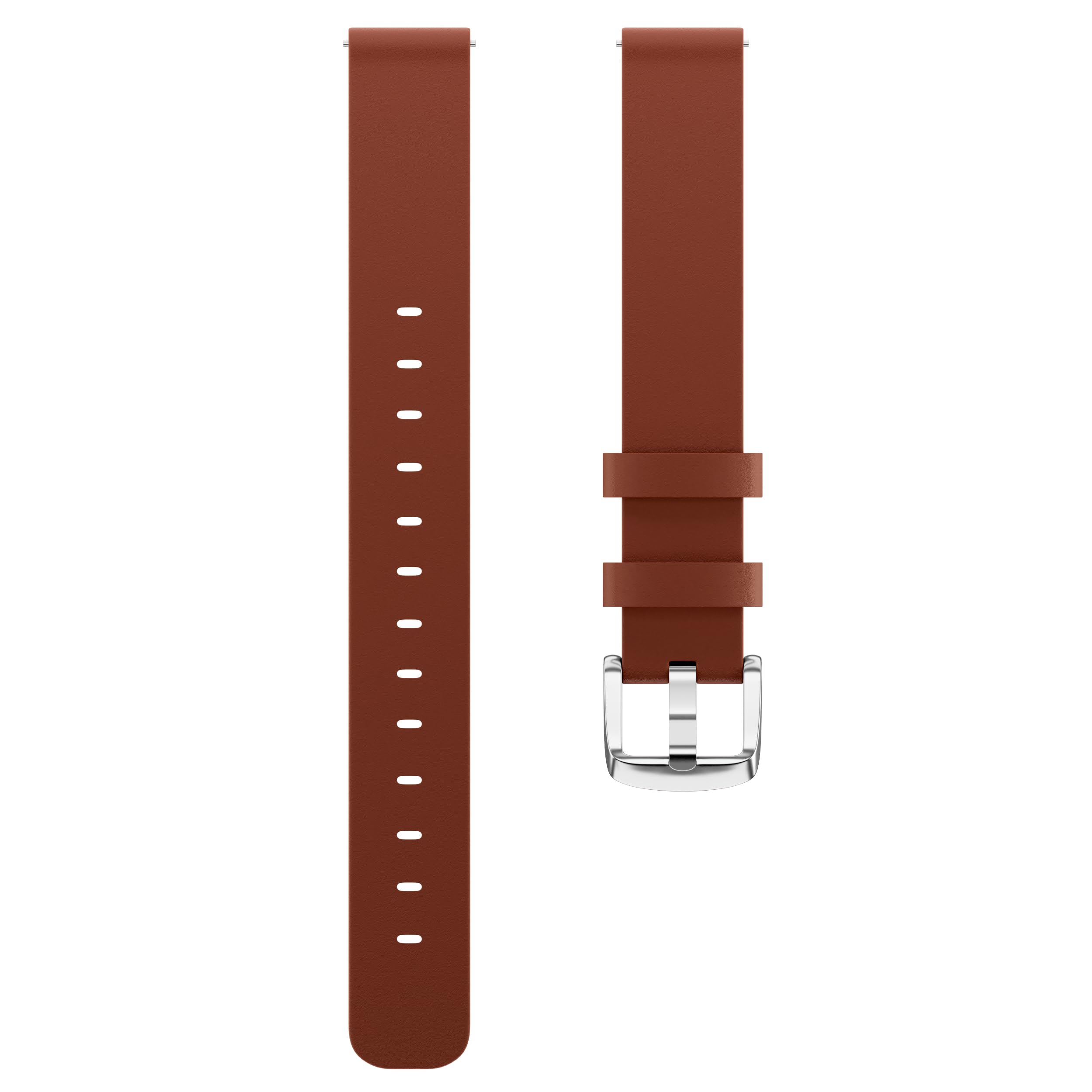 Bracelet de montre compatible avec Garmin Lily 2, 14 mm en cuir avec boucle en métal or rose, bracelet de rechange réglable pour montre intelligente active pour femme habillée