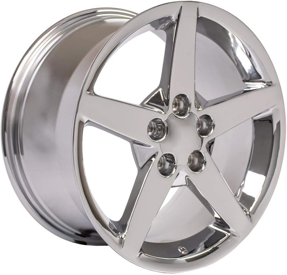 OE Wheels CV06B 19 Inch Rim Fits Corvette C6 Style 5x120.65 19x10 Chrome - Hollander 5210 (1)