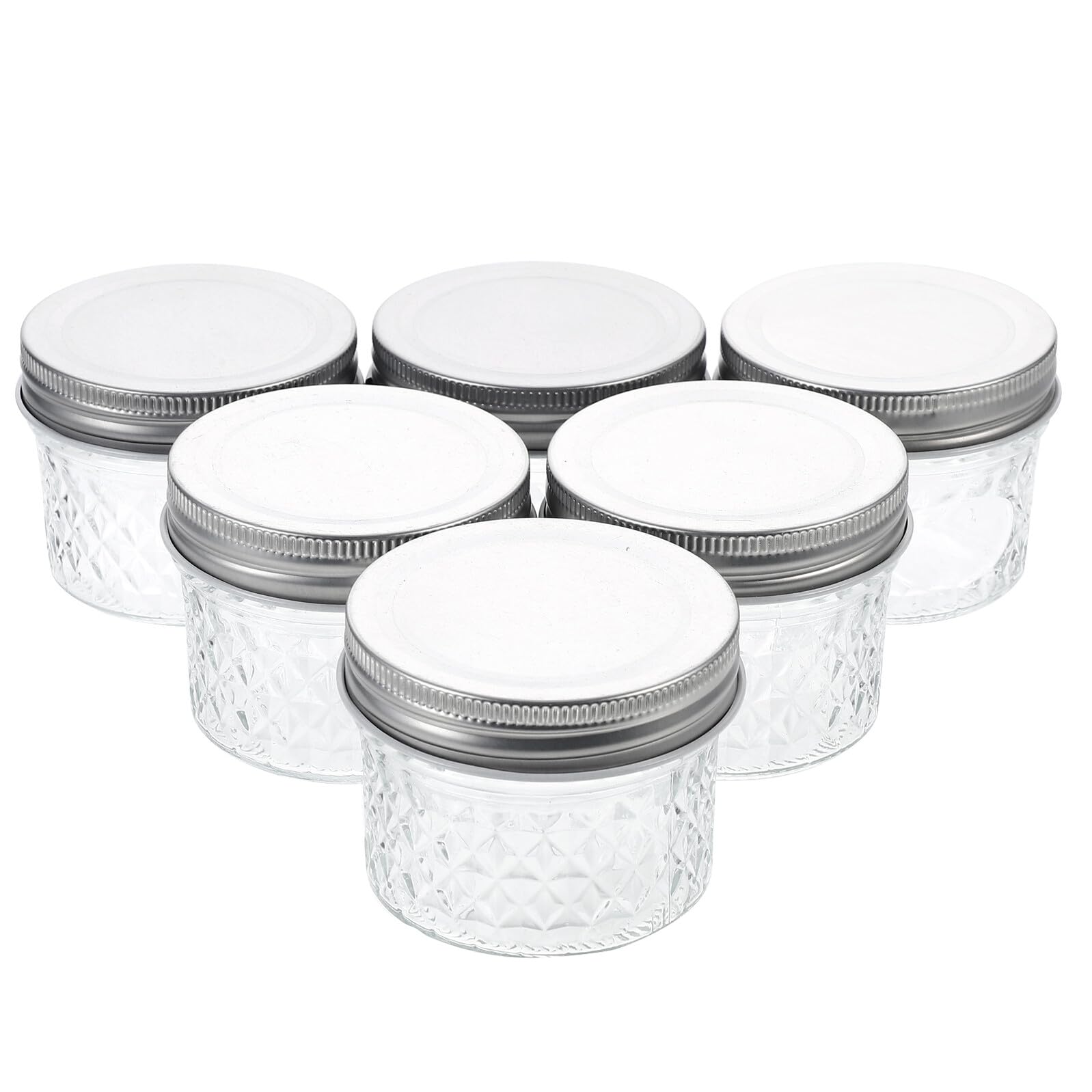 VALICLUD Glas Marmeladengläser 100ml Transparente, 6 Stück für Aufbewahrung