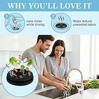 Vista 5 de Protector contra salpicaduras para triturador de basura, 3 3/8 pulgadas mejorado para InSinkErator Evolution Series QCB-AM, inserto de drenaje