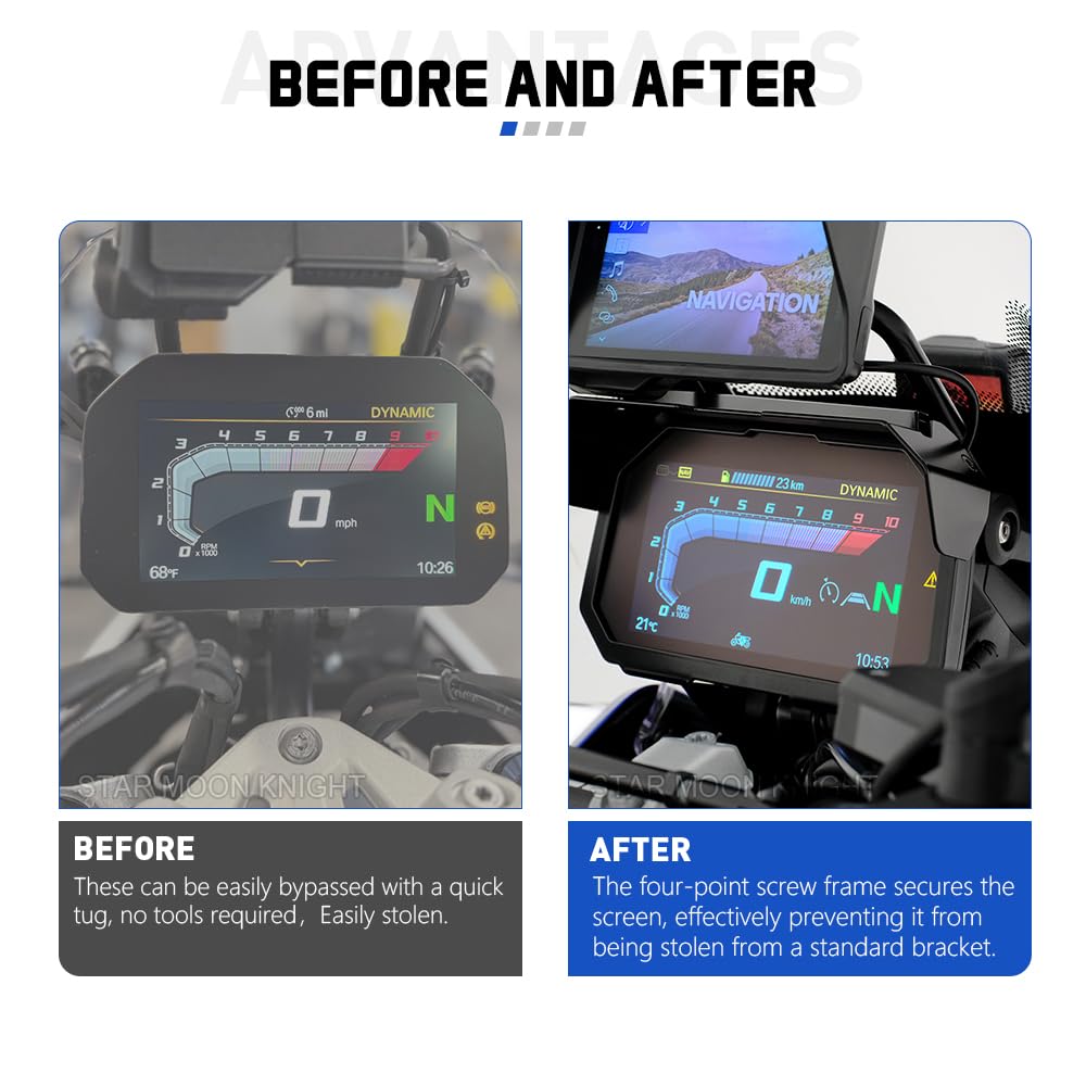 Écran de protection antivol pour BMW R 1300 GS Advactory R1300GS - Accessoires d'aventure TFT 6,5" (protection anti-vol)