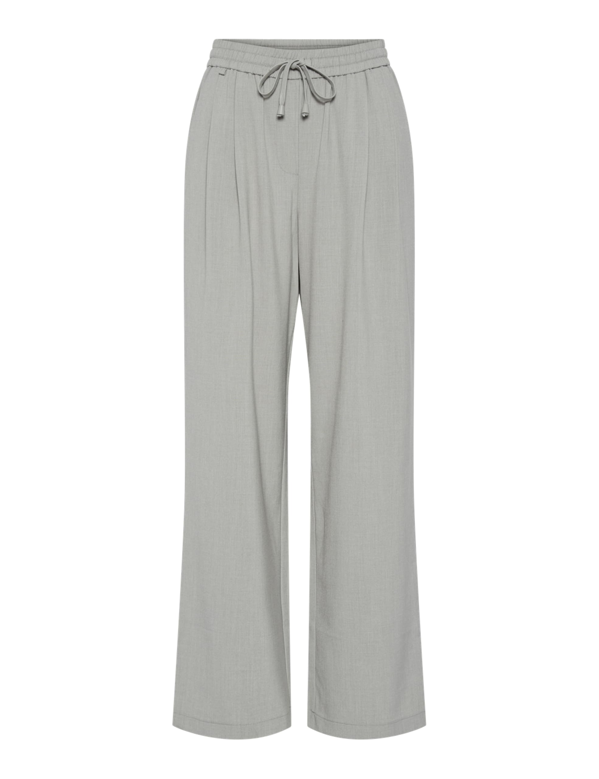 PIECES Pantalon dad large drapé à taille haute - Gris moyen chiné XL