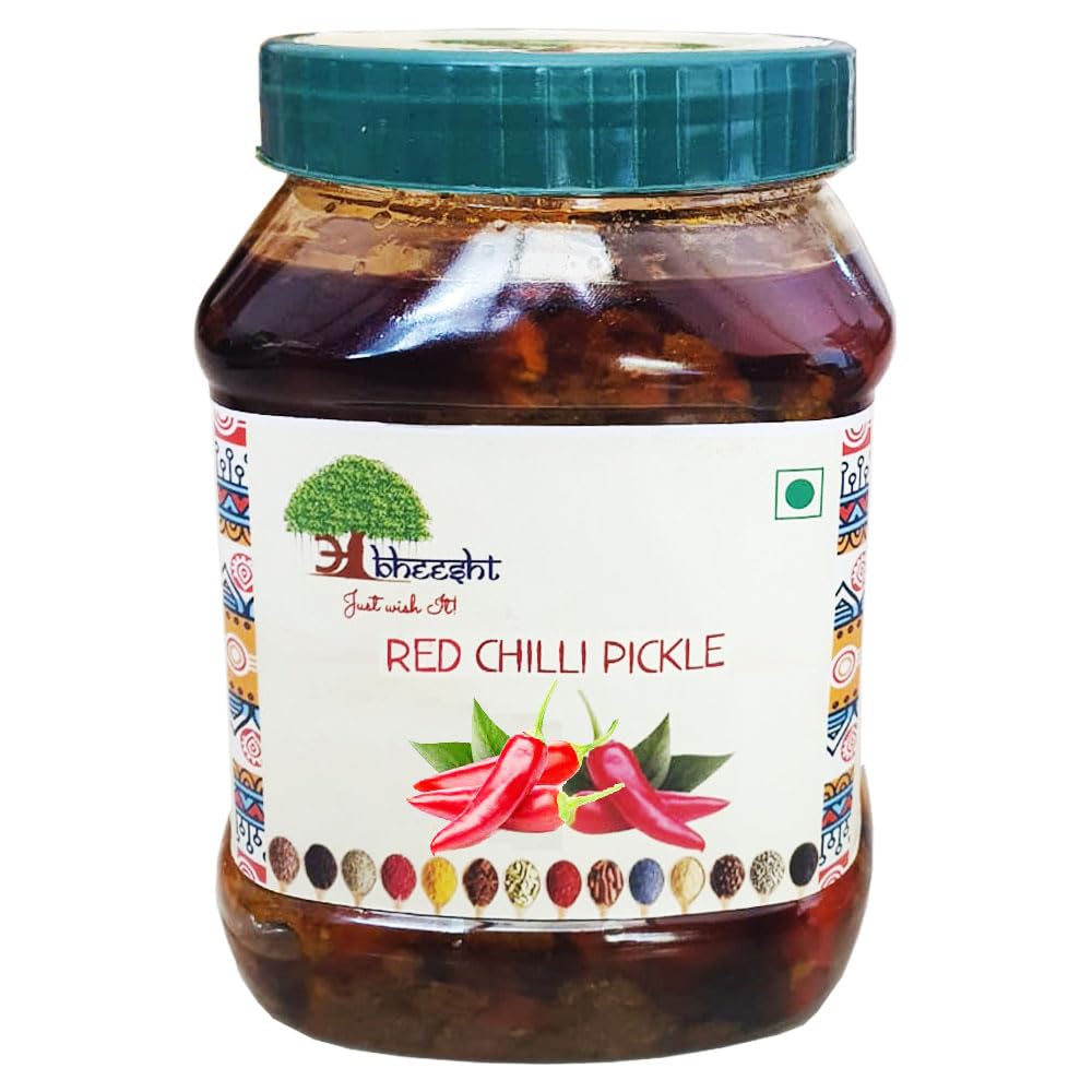 Abheesht Red Chilli Pickle 400g | Homemade Traditional Achar | Lal Mirch Achar | Pickles in Mustard Oil