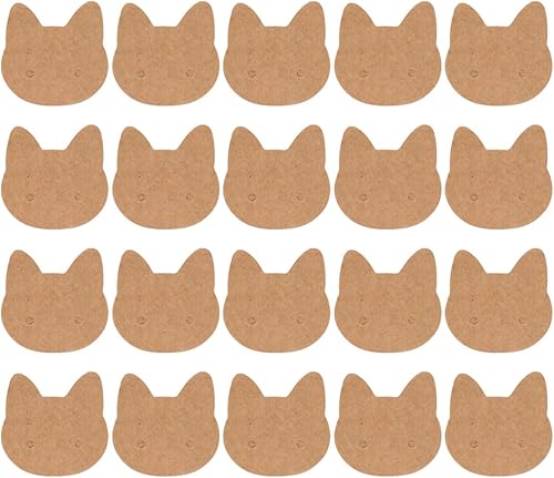 ARTIBETTER 400 piezas de tarjetas de pendientes titular de la tarjeta de exhibición de pendientes de la forma del gato tarjetas de exhibición de la