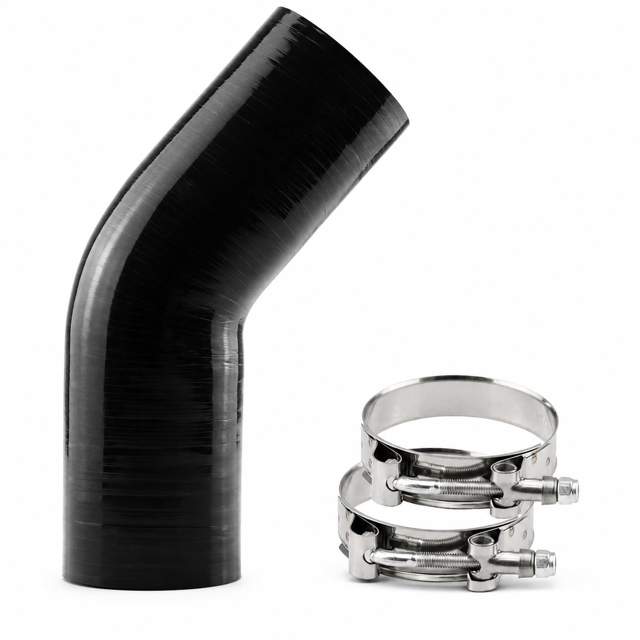 Coupleur silicone coudé 45° anti-déboîtement 76 mm pour résoudre les fuites turbo