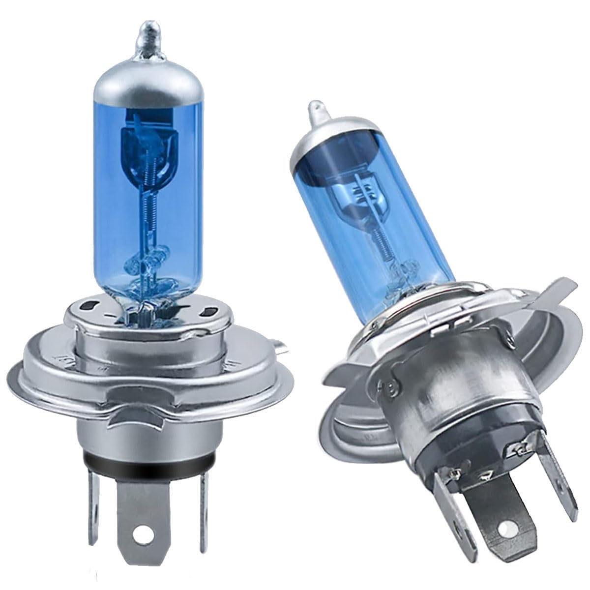 Pack-2 H4 Halogen Light, Low Beam Halogen Light Bulb 6000K Cool White, High Low Beam Fog Lights, H4 100W High Beam, Super Bright Conversion Kit