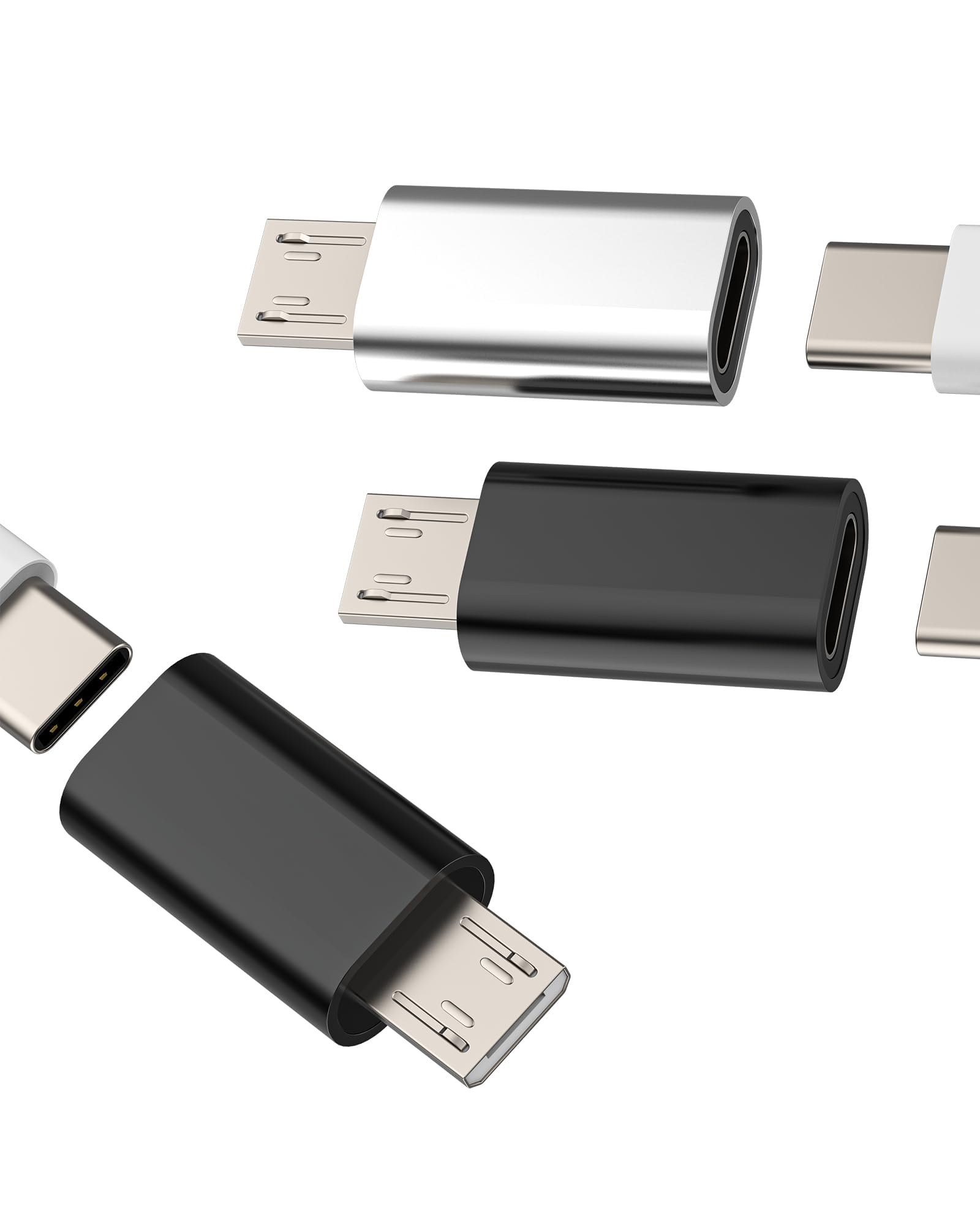 Adattatore USB C Micro USB (3 confezioni) cavo tipo C femmina a micro USB maschio compatibile Samsung S7 ricarica dati