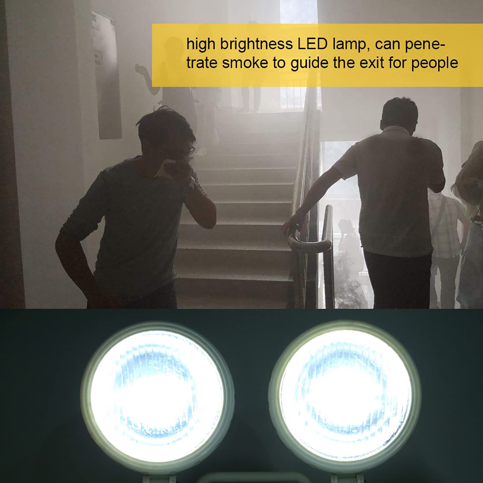 Luz de Emergencia LED Fallo de Energía, Iluminación de Seguridad Iluminación de Emergencia Iluminación de Escaleras Luz de Orientación de Salida de Emergencia Luz de Ruta de Escape