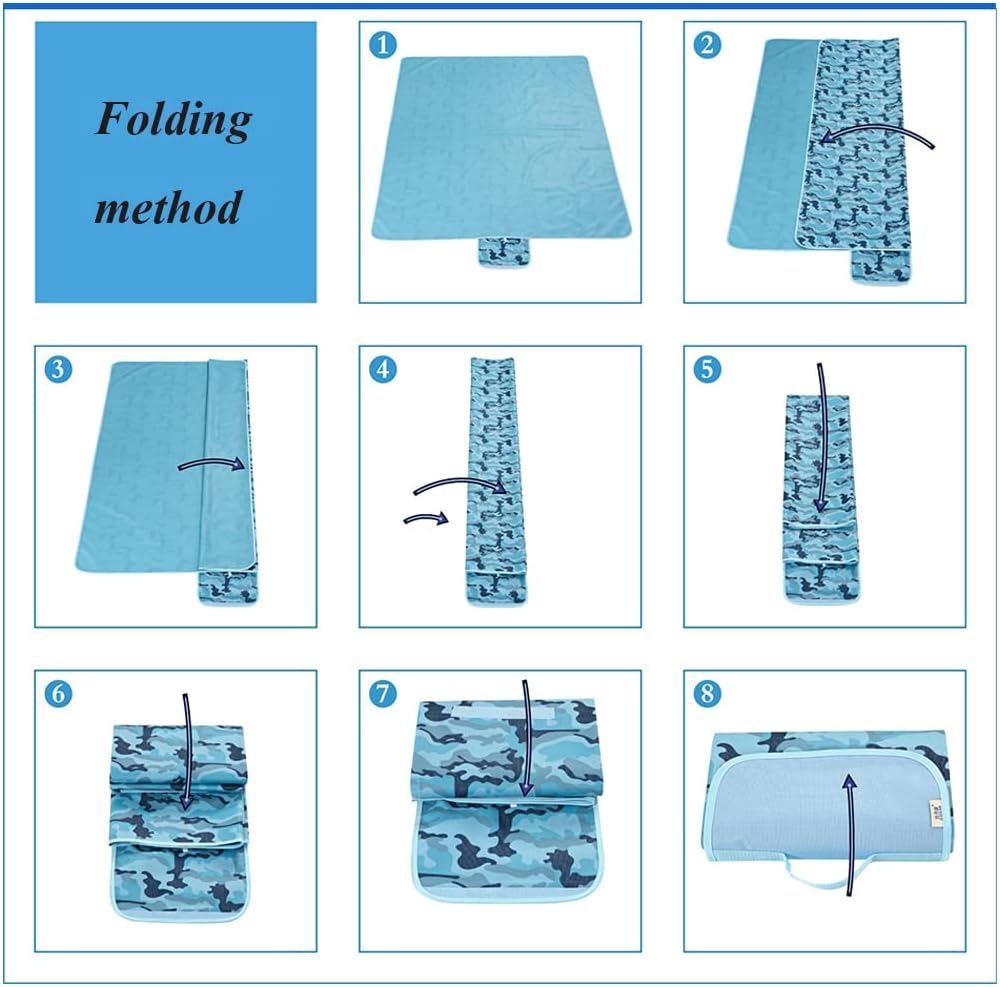 Picnic Blanket ，Outdoor Blanket，Multi-purpose padPicnic Blanket Rug with Carrying Handle 57*31in/57*70in/57*78in Waterproof Picnic Mat Camping Mat Folding Beach Blanket Sandproof machine washable Trav