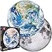 1000 pezzi di puzzle per adulti e bambini rotondi su entrambi i lati di terra e luna puzzle visivi 3D, giochi di puzzle sollievo dallo stress e regali unici