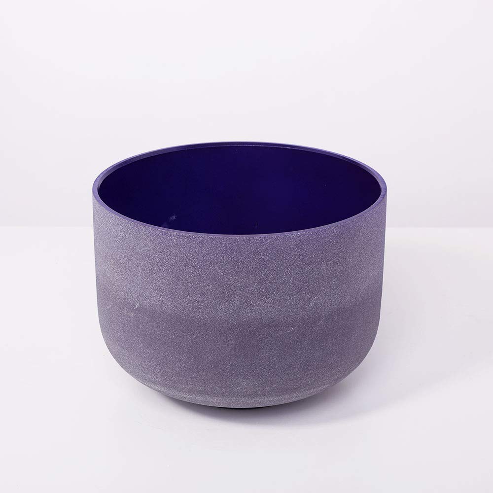 CVNC432HZ 7 Inch A Note Third Eye Chakra Aria Gradient Design Frosted Quartz Crystal Singing Bowl