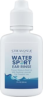 Stream2Sea Water Sport Ear Rinse for Swimmers, Divers and Surfers 1 Fl oz - Biodegradable Natural Ear Drops for Swimmers - Ear Drops with Oregano and Lavender Oils - to Keep Ears Healthy, 3 Pack