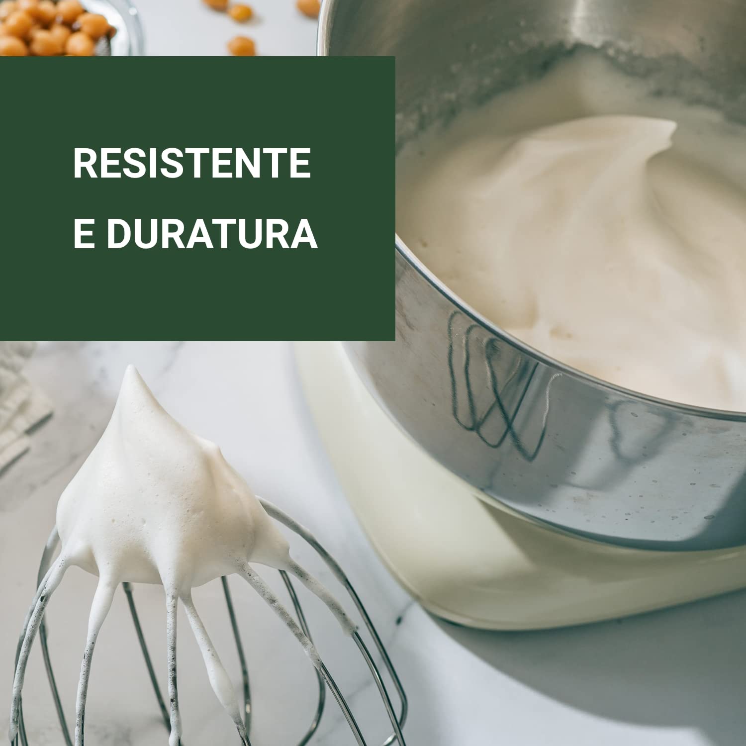 Ristoattrezzature Planetaria Impastatrice Professionale Monofase - Capacità 5 lt (Capacità Farina 500g, Capacità Impasto 2 kg) - Giri Motore 0-302 Rpm, Potenza 0.5 kW