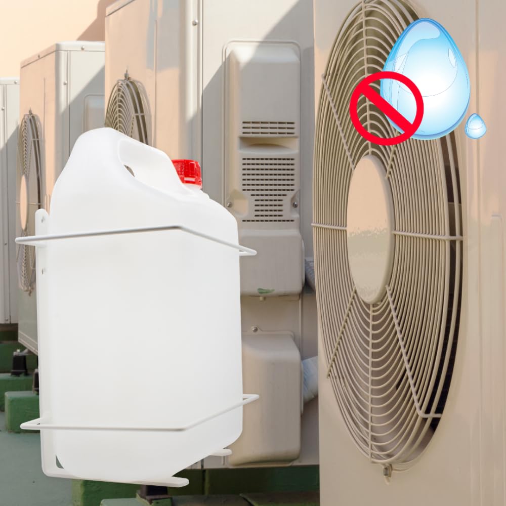 Tanica con supporto da parete, resistente per raccogliere acqua condizionata (10 litri) resistente al sole, per eliminare il gocciolamento dell'aria condizionata
