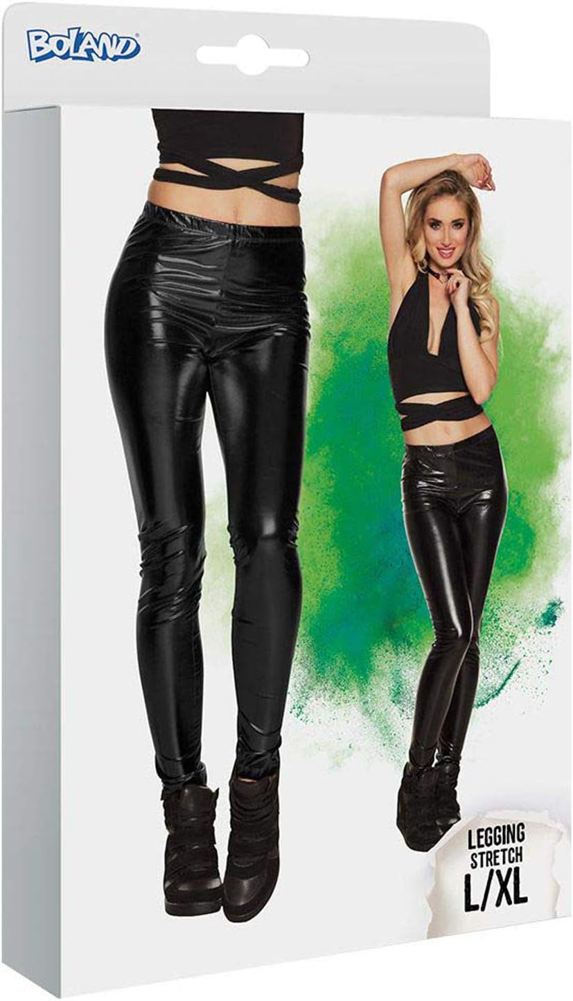 Women's Leggings 02343 Glance Leggings, Pink, Shiny, Stretch, Opaque, for Women, Carnival, Carnival, Halloween, Theme Party, 70s
