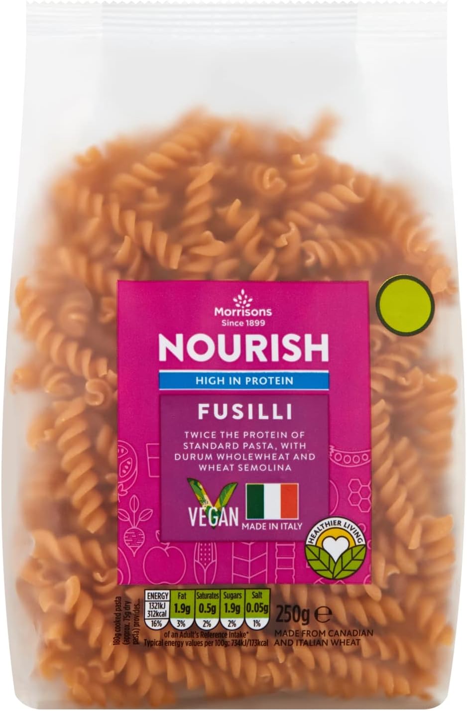 Morrisons High Protein Fusilli Pasta, 250g