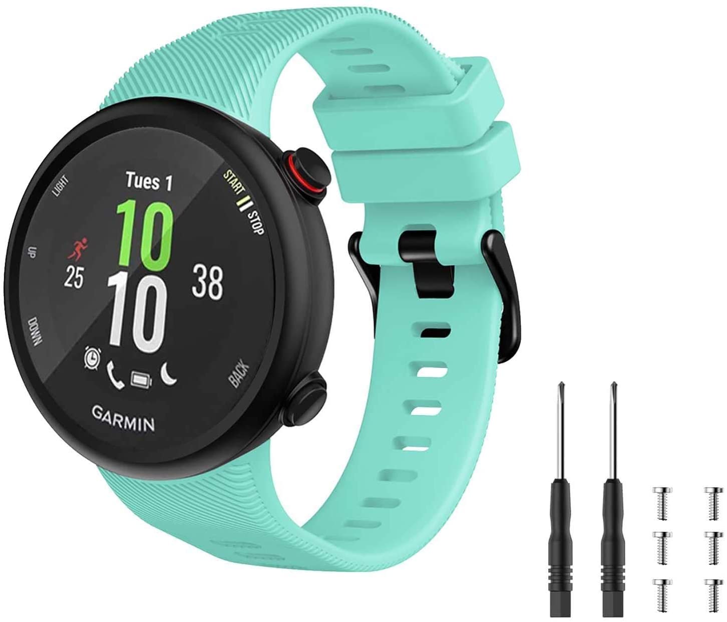 For Garmin Forerunner 45S / Garmin Forerunner 45 Strap Silicone Fitness Wrist Smart Watch Band (Mint Green)