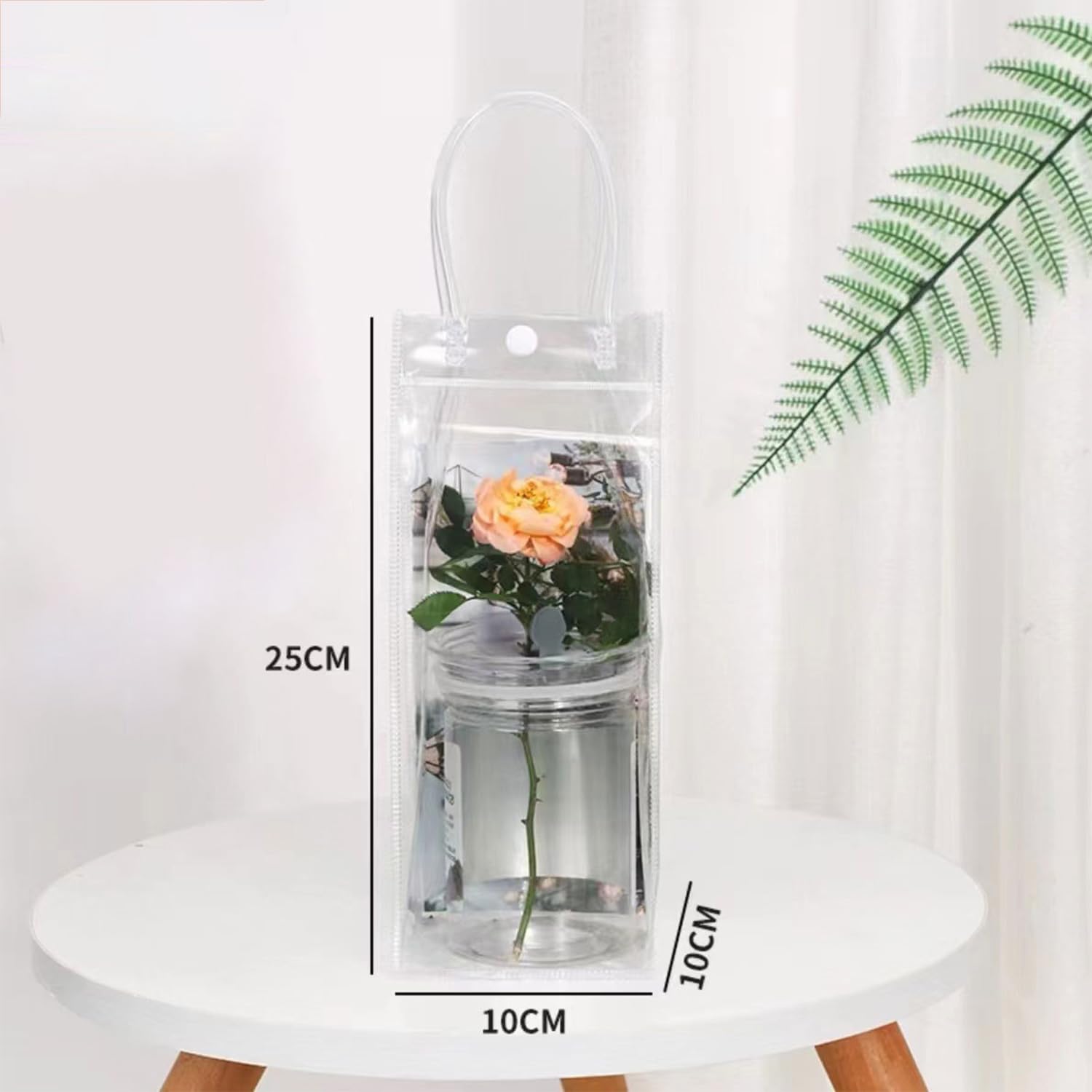 10 pezzi Champagne in PVC trasparente, Refrigeratori Per Bottiglie Trasparenti, Impacco di ghiaccio in PVC Champagne, Borsa Refrigerante Bottiglie con Manico (Aggiornamento senza perdite d'acqua)