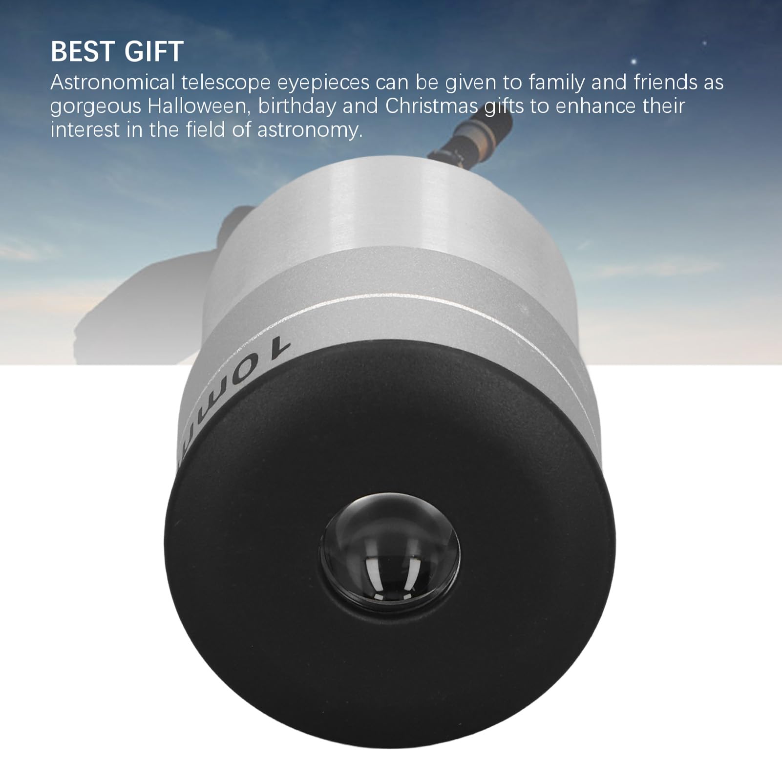 Telescope Eyepiece M28.6x0.6mm 1.25 inch, 35 Degree Field Astronomical Telescope Eyepiece Optical Glass Aluminum Alloy Full Coated, Telescope Accessory (10mm)