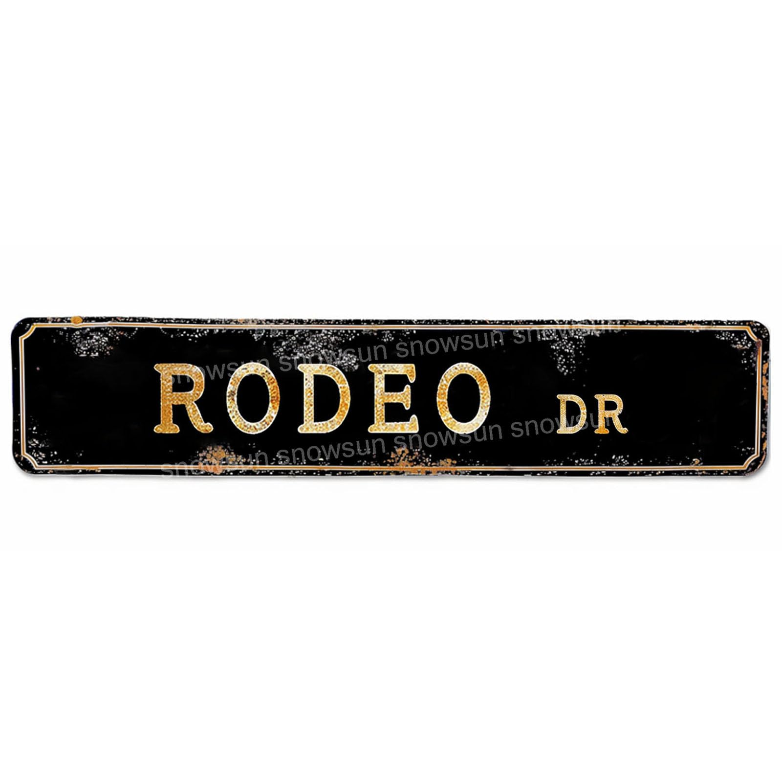 Rodeo Dr Vintage Metal Signs Retro Tin Sign For Home Bar Office Outdoor Garden Wall Decor 4x16 Inch