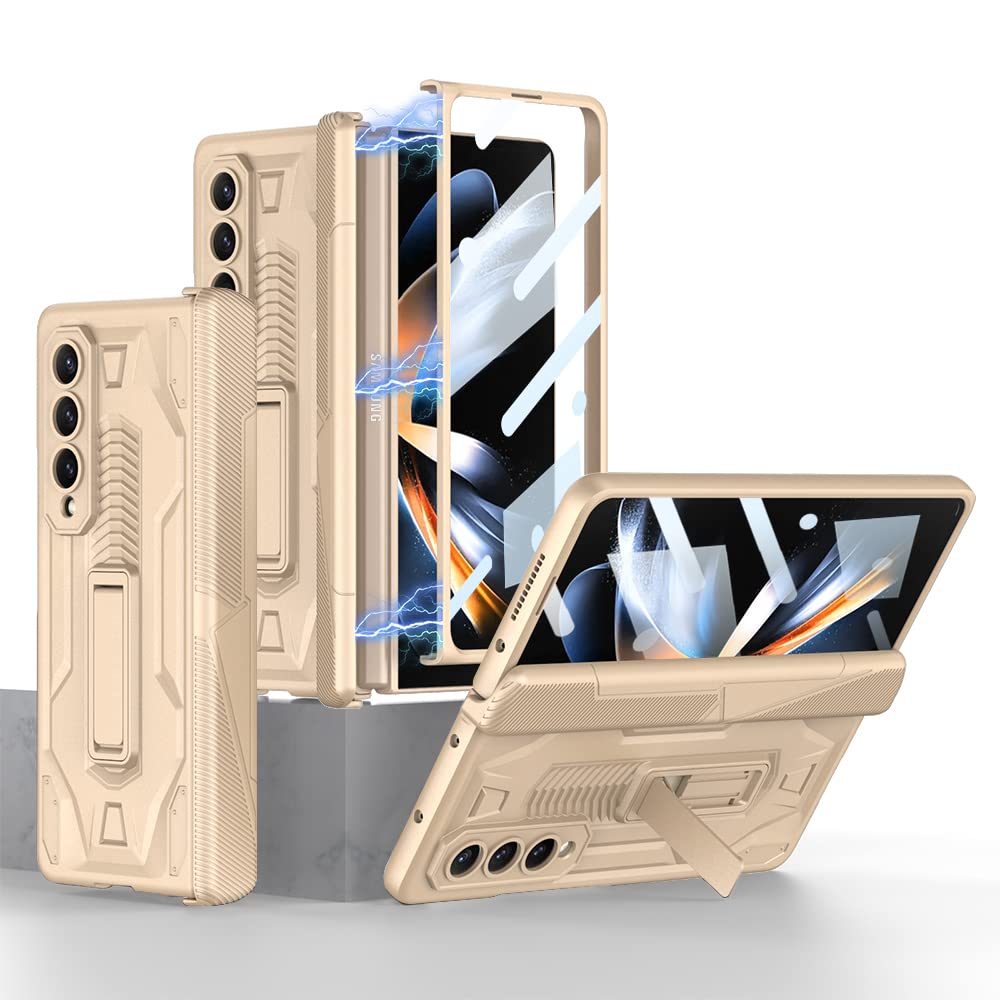 Midkart Armor Automatic Recovery Magnetic Hinge Protection Cover Compatible with Samsung Galaxy Z Fold 4 Kickstand Front Glass Hidden Pen Holder Hard PC Protective Case, Green (B0BHP4DGN4) Amazon Price History, Amazon Price Tracker